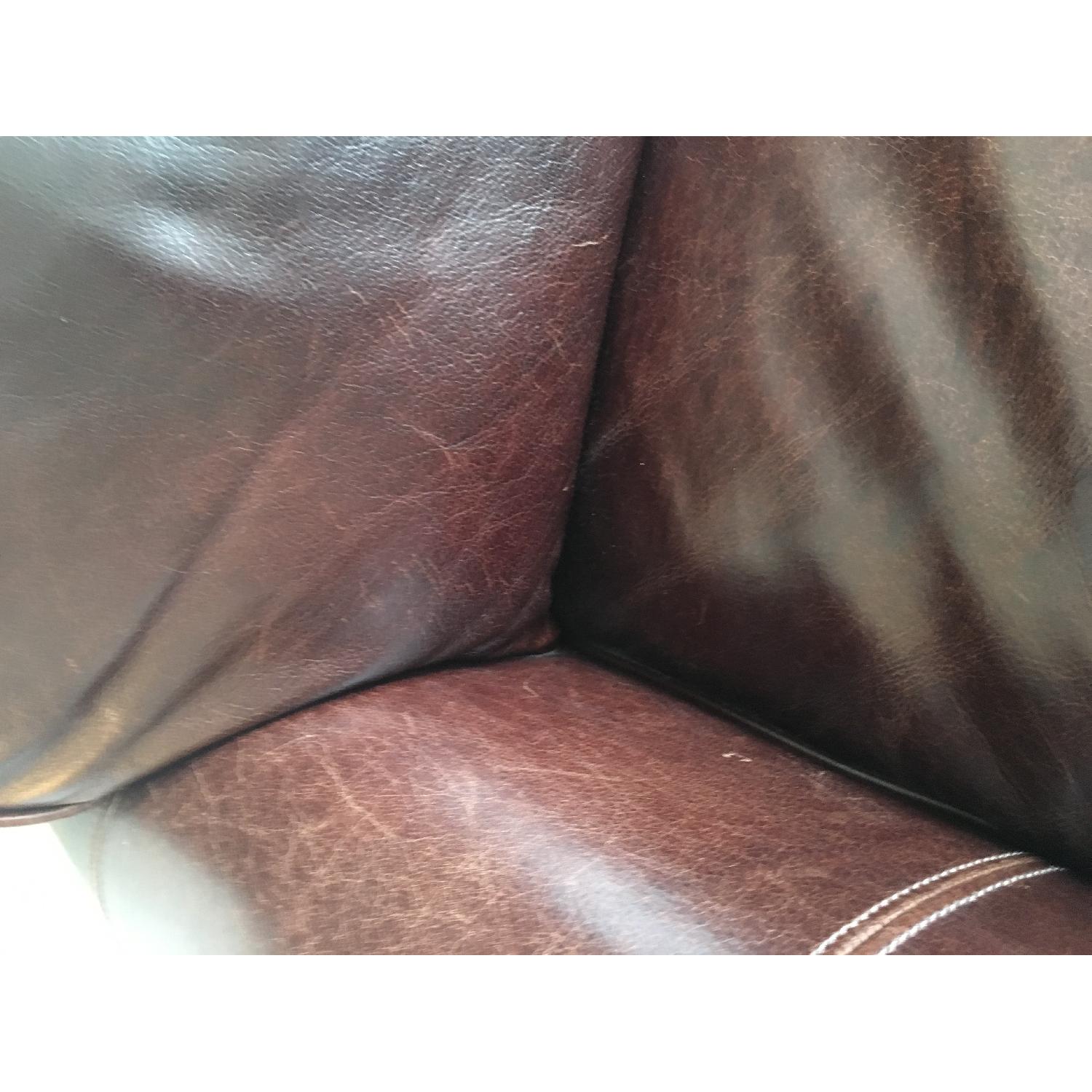 Bloomingdales Brown Leather Sofa - image-8