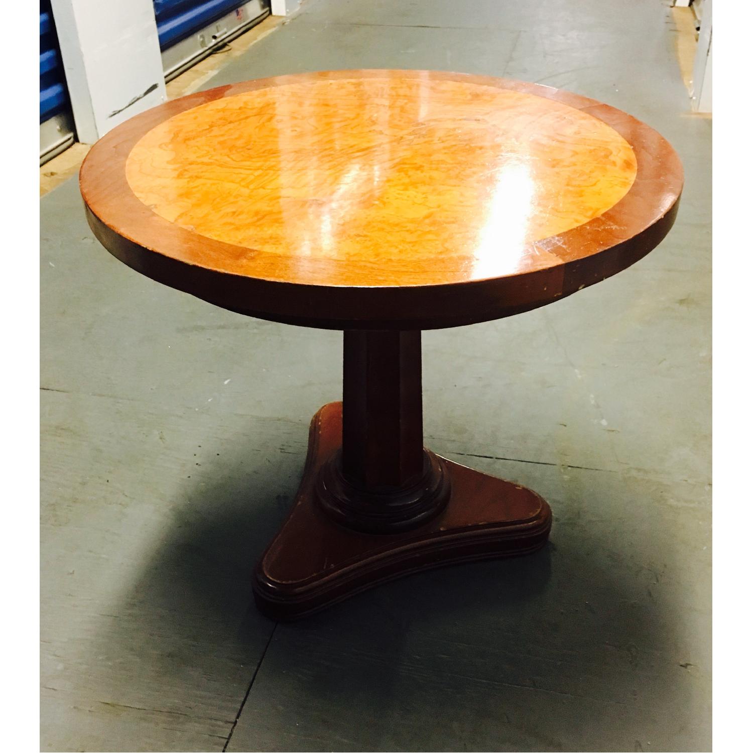Formal Circular Wood Table - image-1