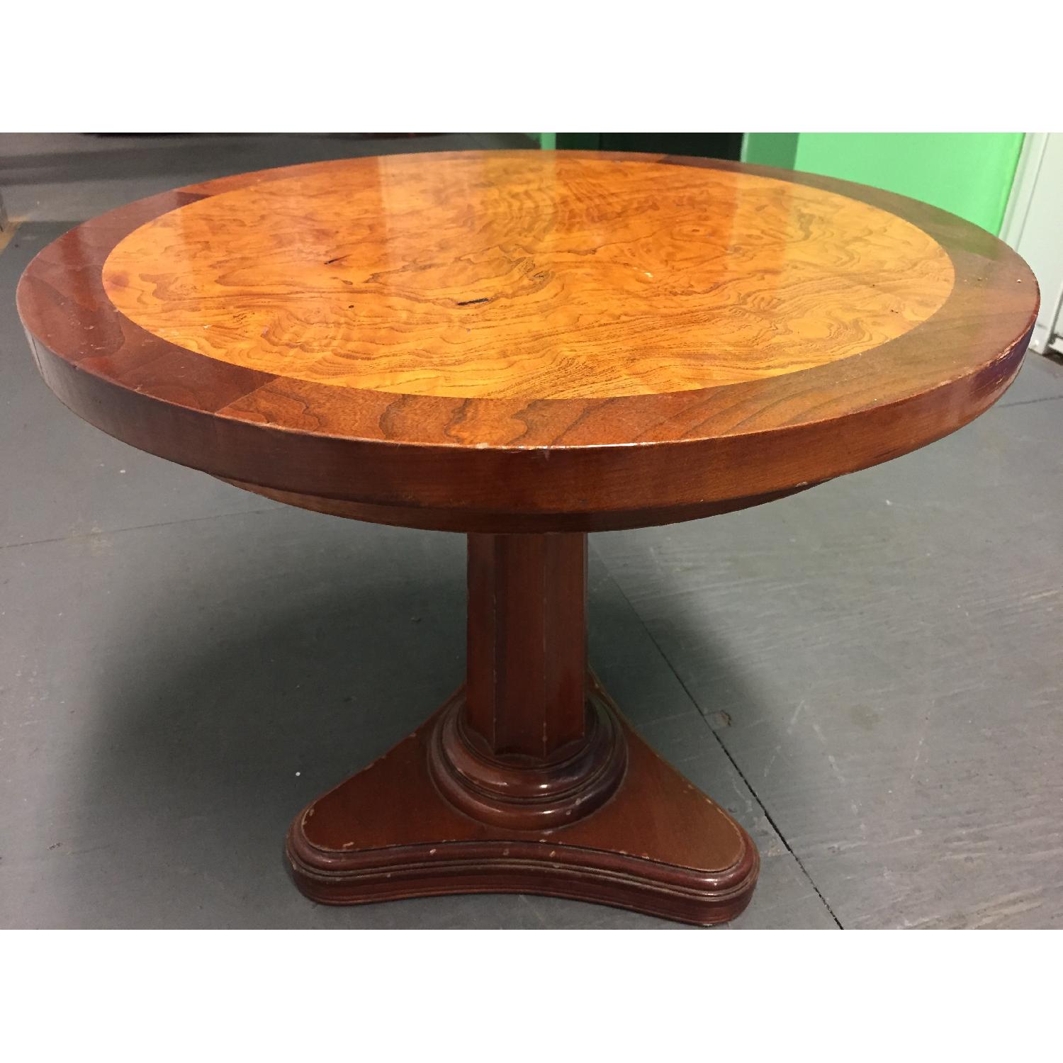 Formal Circular Wood Table - image-2
