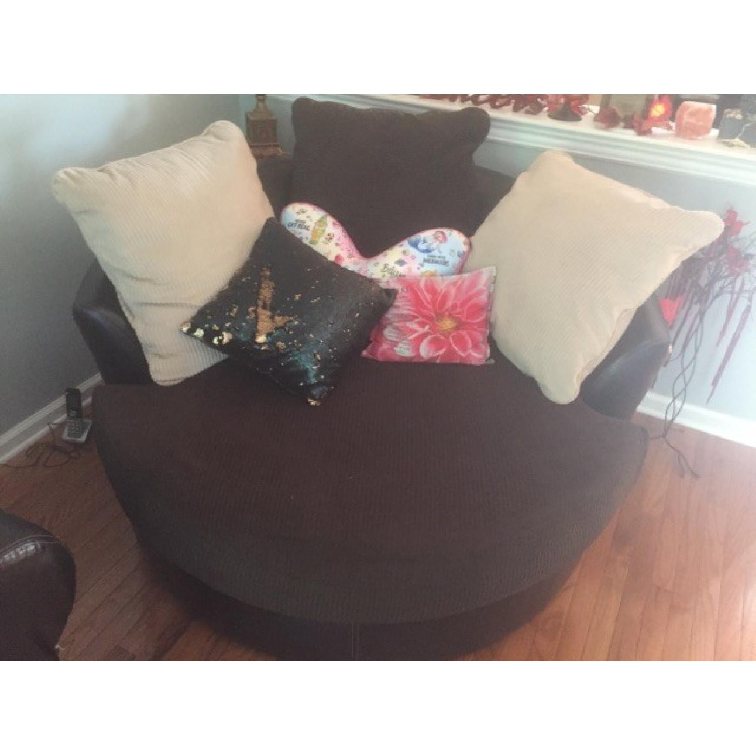 Ashley's Sectional Sofa w/ Chaise + Swivel Chair - image-3