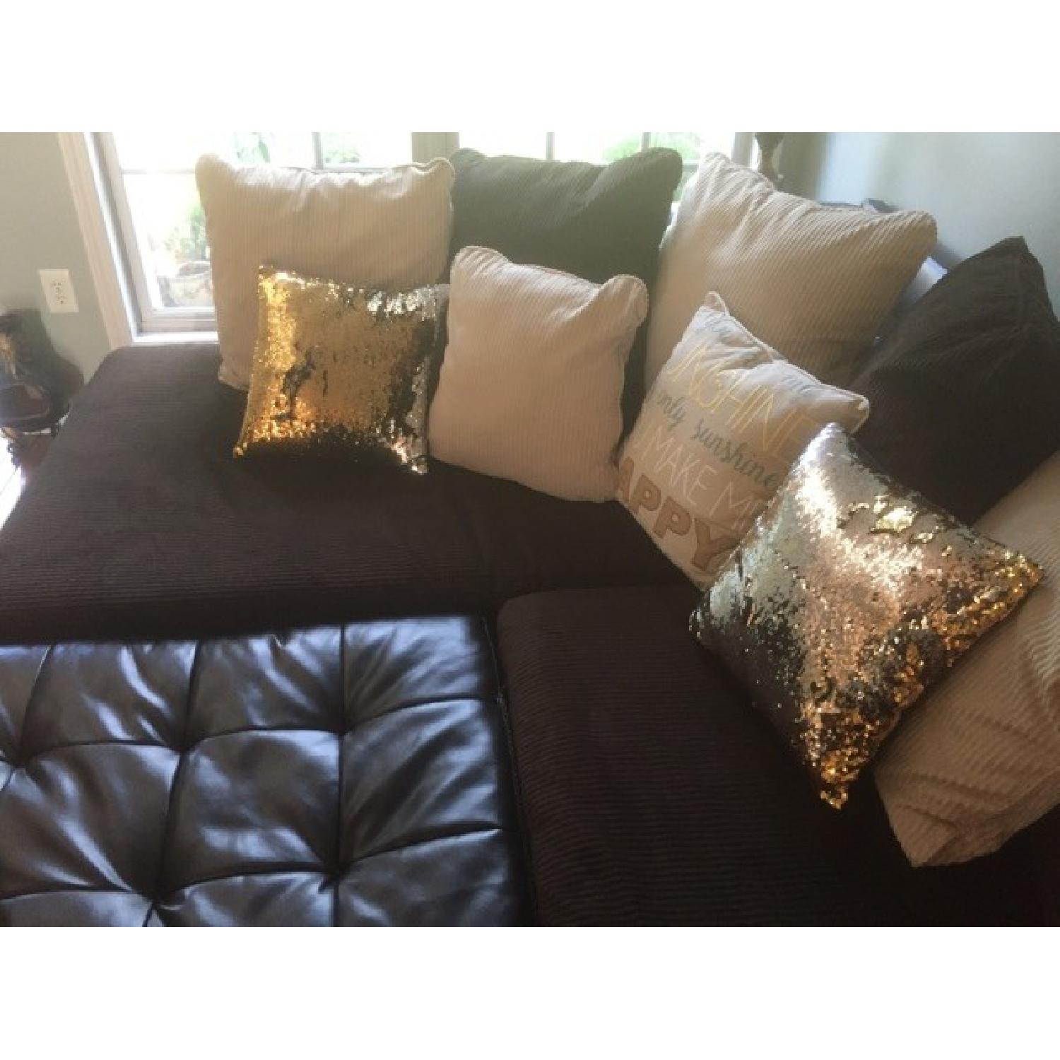Ashley's Sectional Sofa w/ Chaise + Swivel Chair - image-4