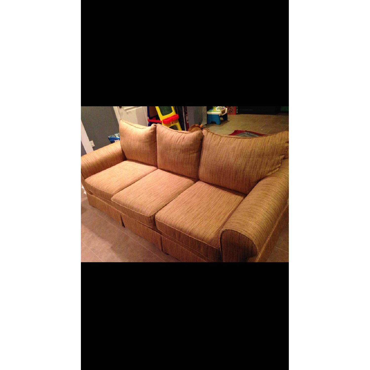 Yellow Fabric 3 Seater Sofa - image-2