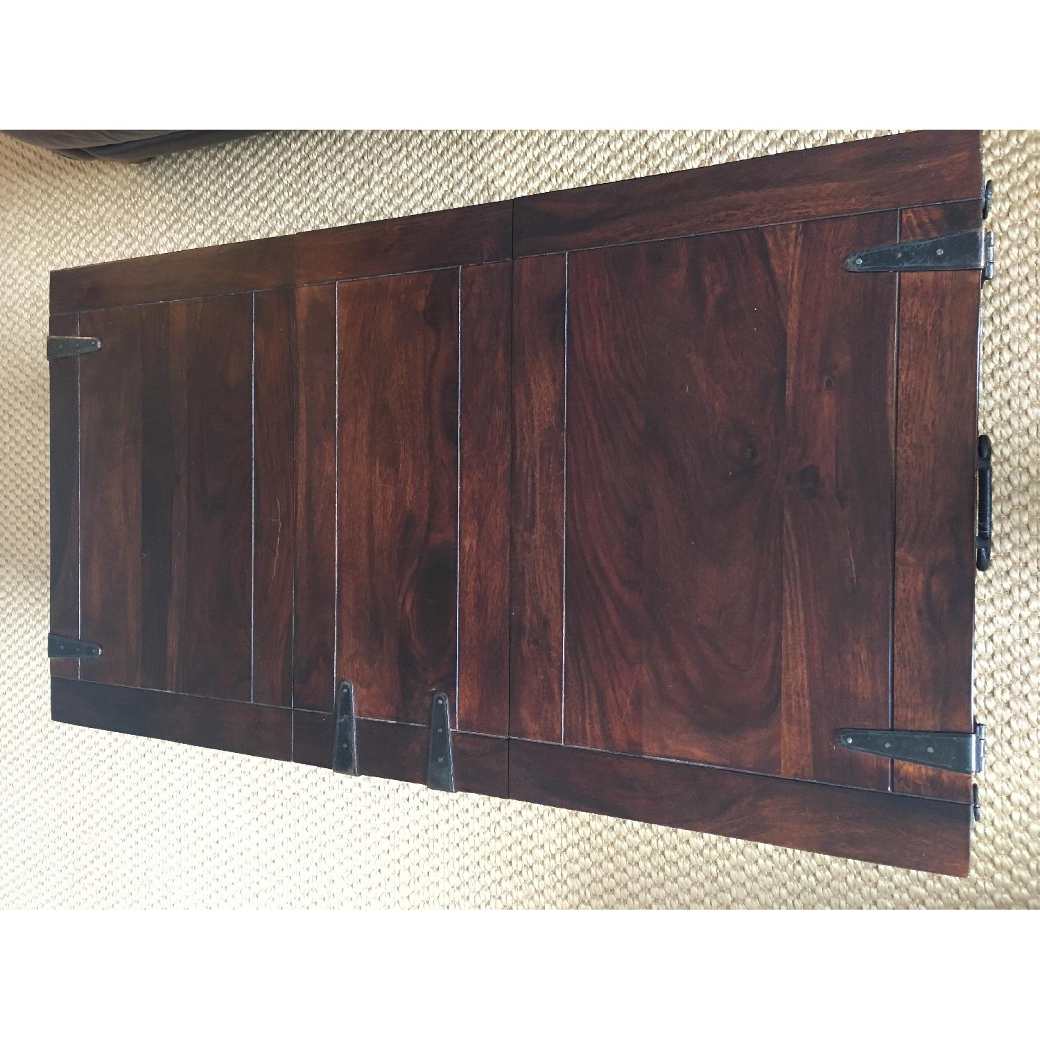 Crate & Barrel Dark Wood Chest - image-4