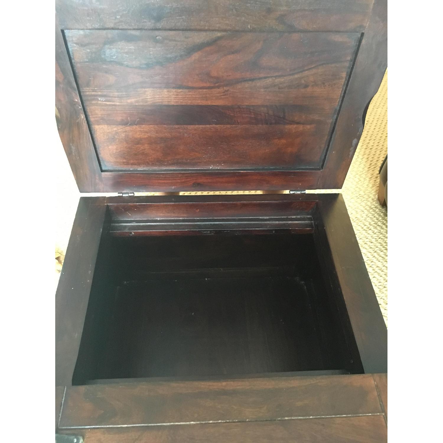 Crate & Barrel Dark Wood Chest - image-6