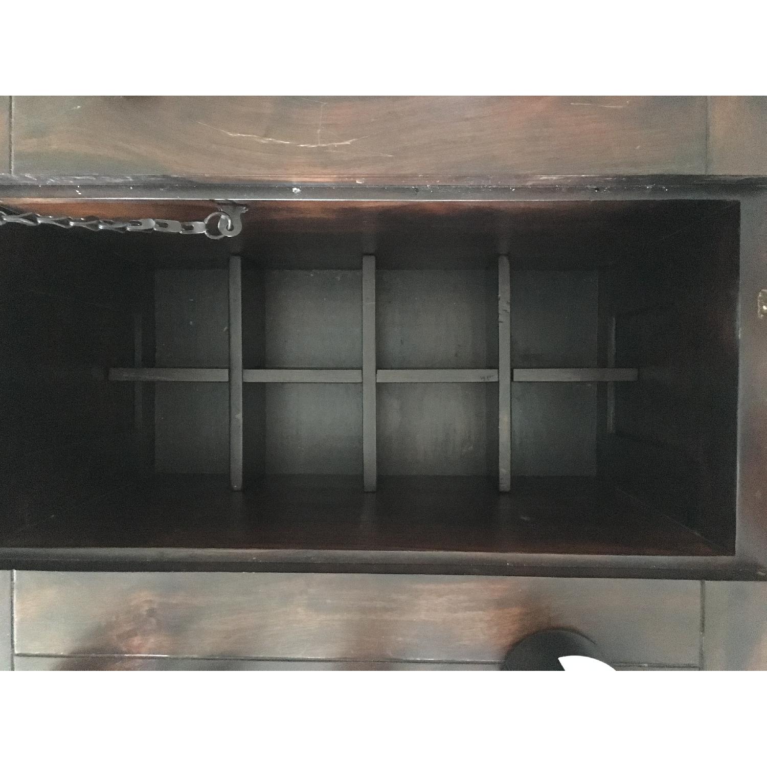 Crate & Barrel Dark Wood Chest - image-8
