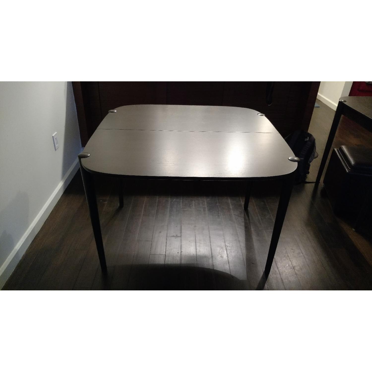 West Elm Ellipse Veneer Dining Table in Dark Mineral - image-2
