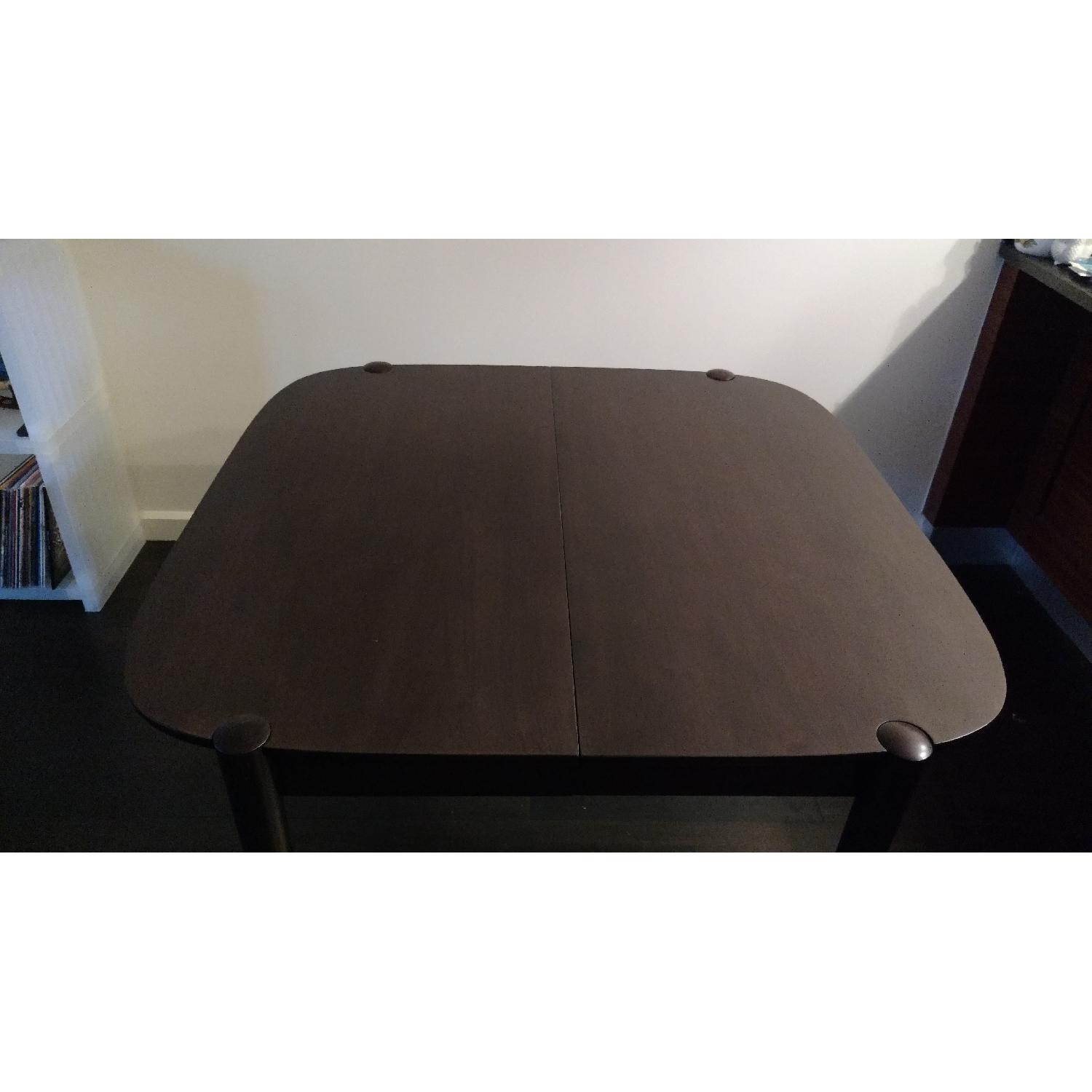 West Elm Ellipse Veneer Dining Table in Dark Mineral - image-3