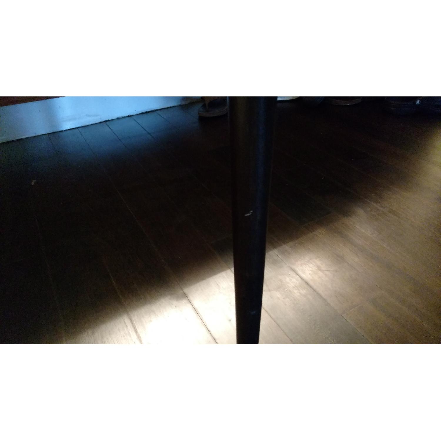 West Elm Ellipse Veneer Dining Table in Dark Mineral - image-5