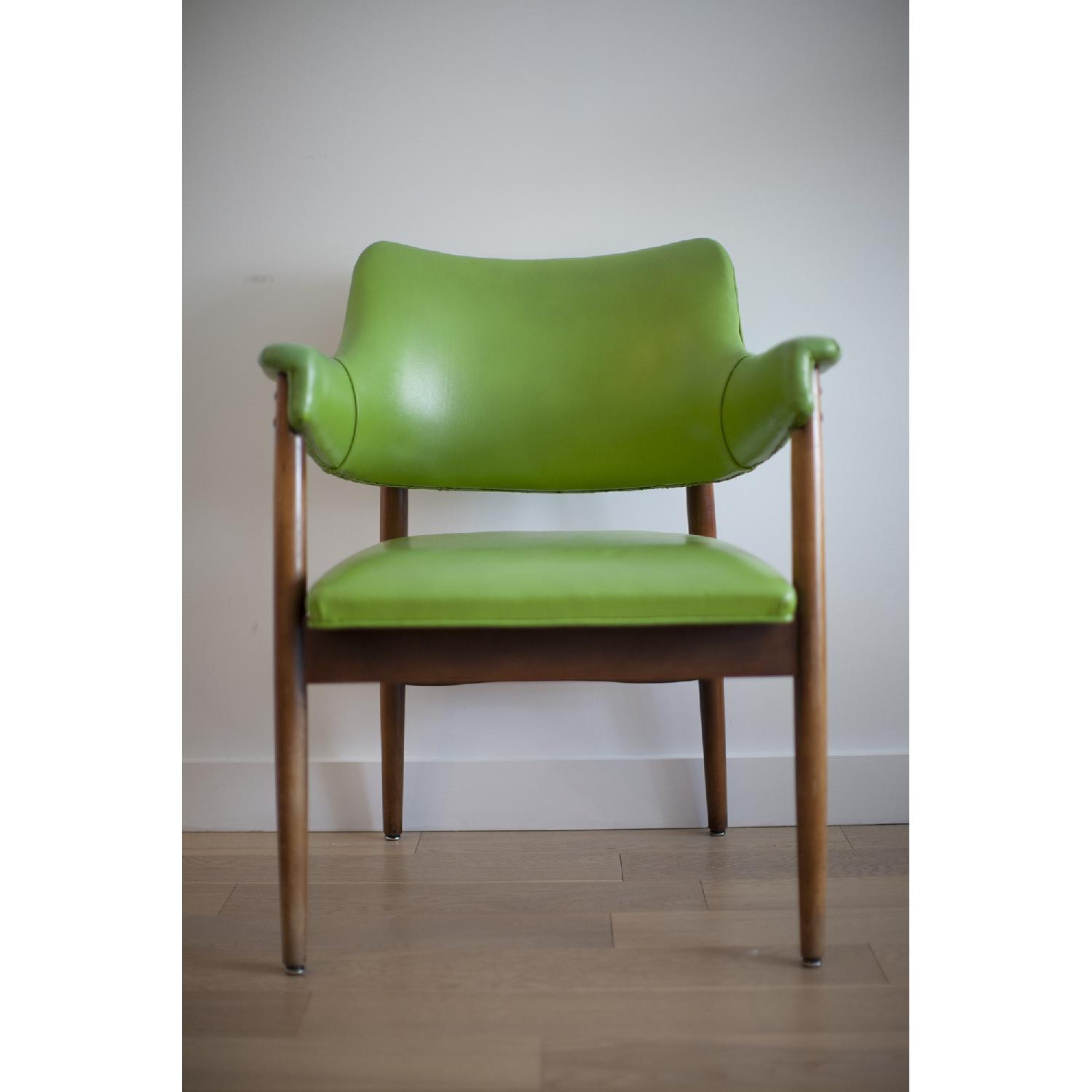 Vintage Danish Lime Green Arm Chair AptDeco