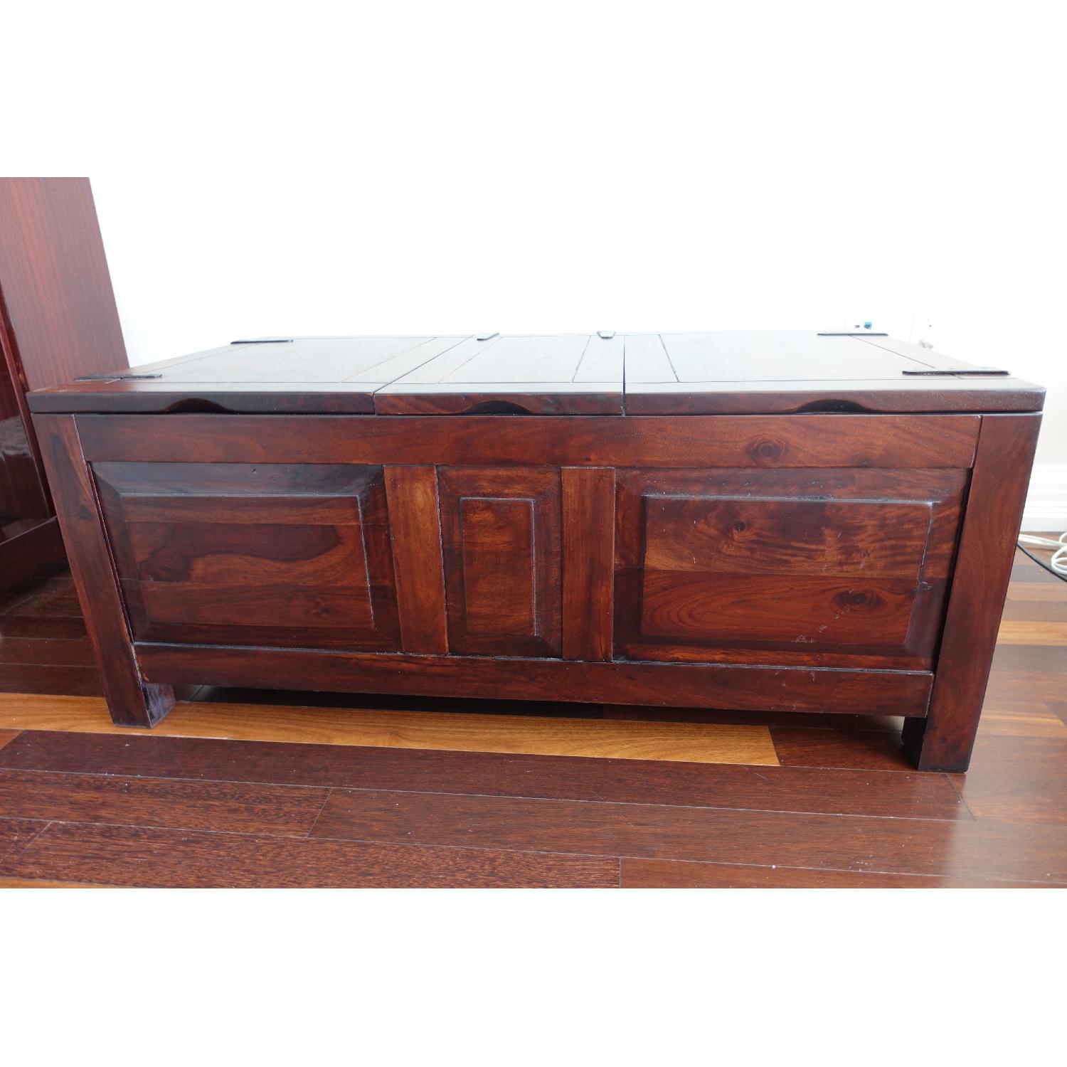 Crate & Barrel Wooden Trunk - image-1