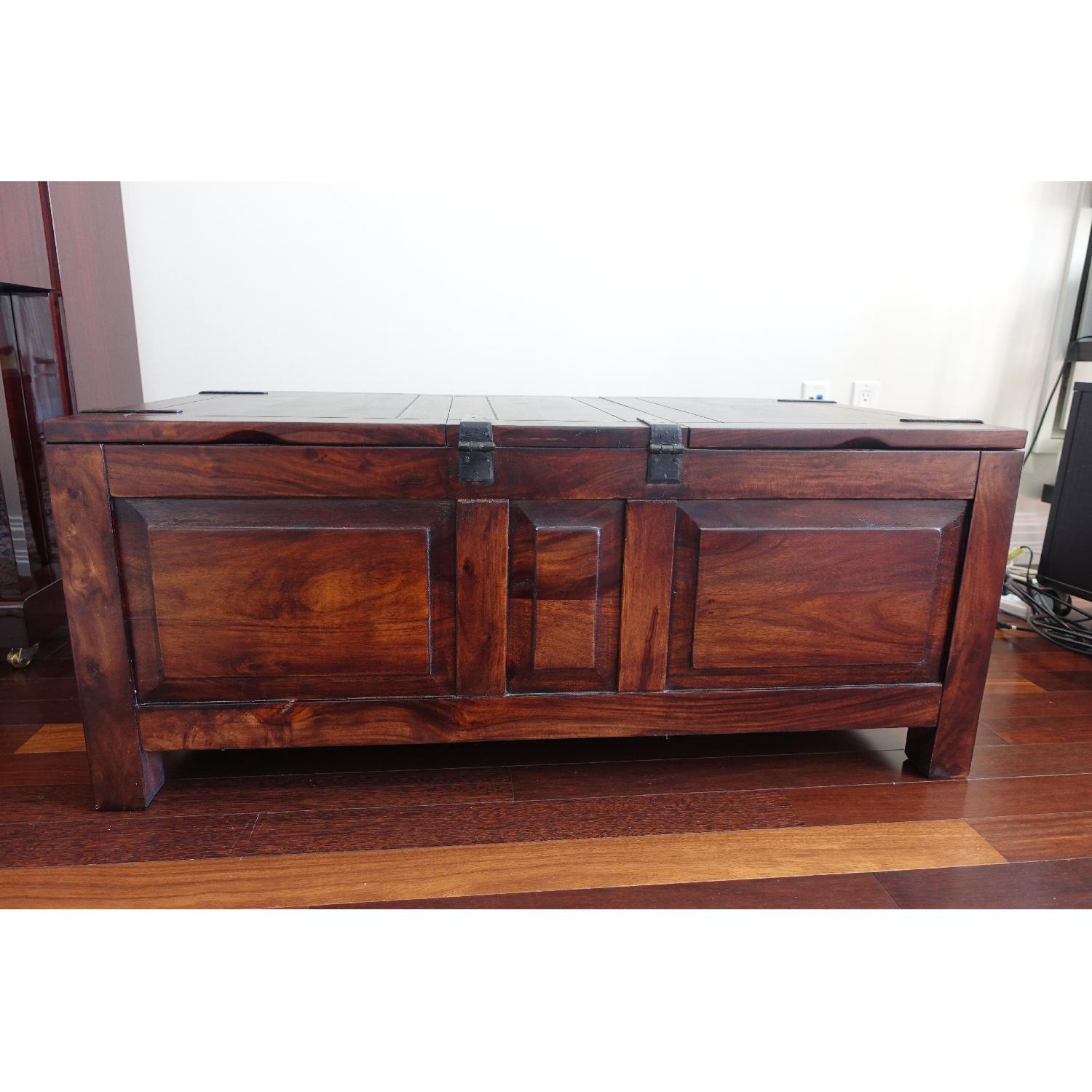 Crate & Barrel Wooden Trunk - image-4