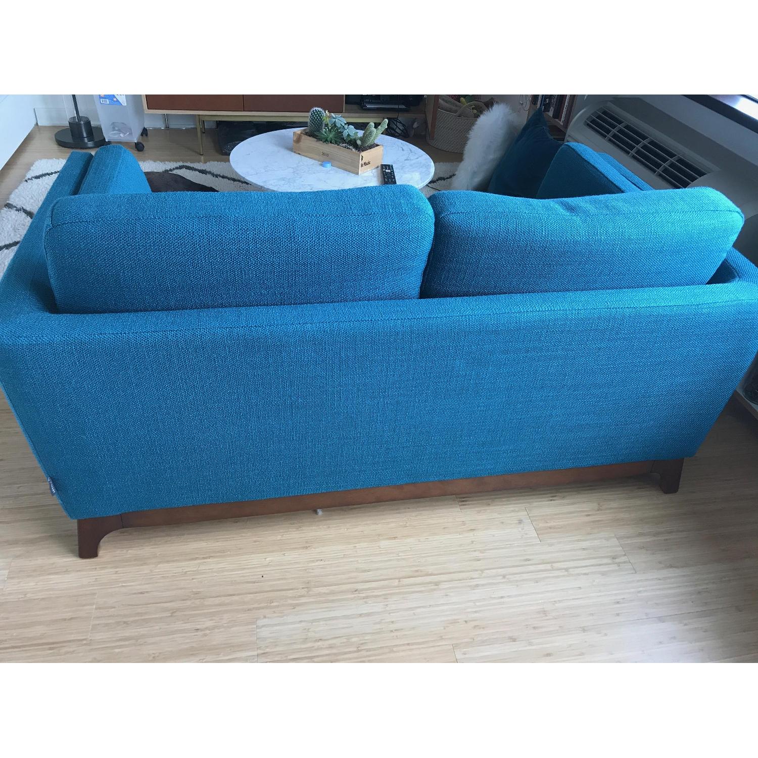 Article Ceni Lagoon Mid Century Modern Blue Loveseat - image-3