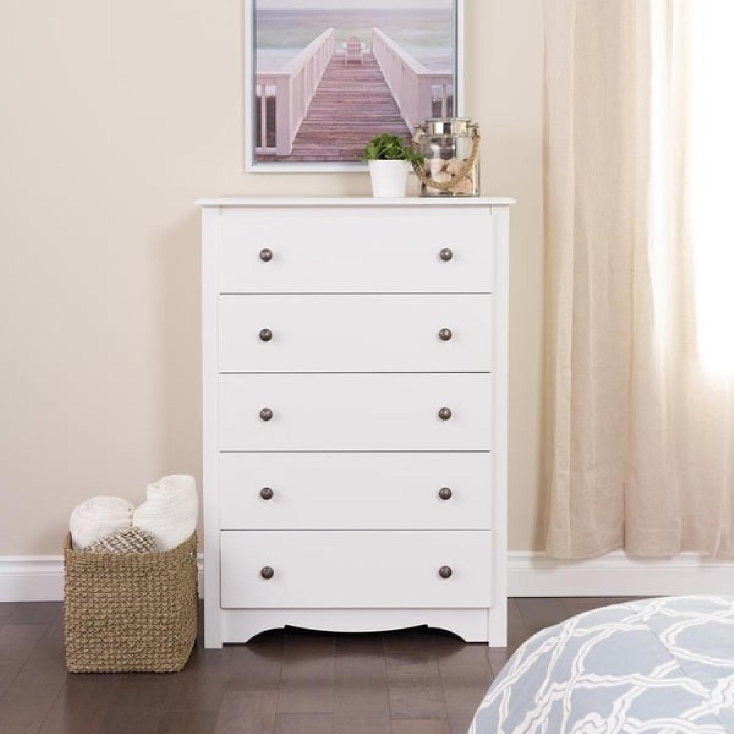 Prepac Manufacturing White 5-Drawer Dresser - image-4