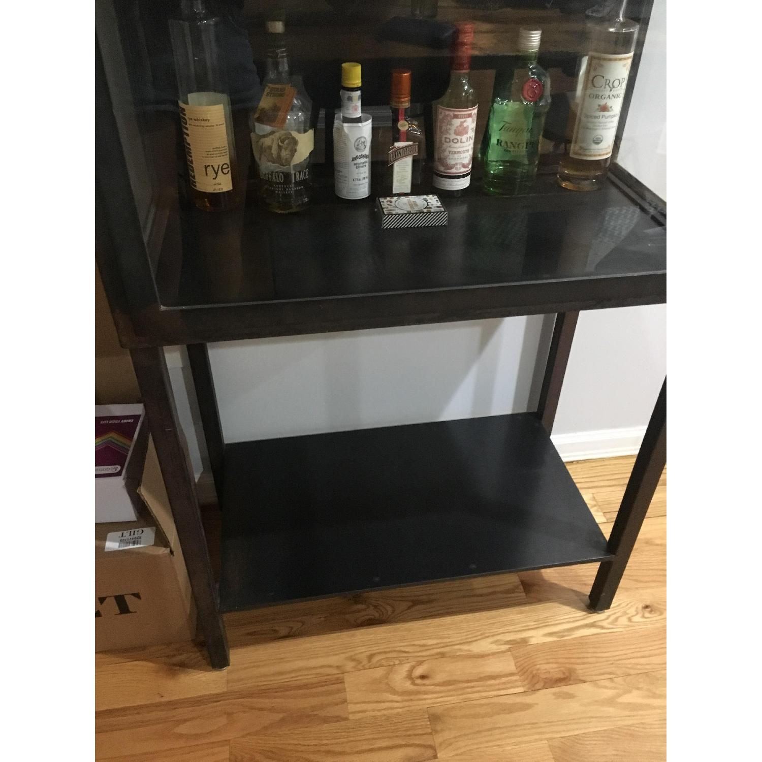 Vintage Bar Cabinet w/ Shelving Unit - image-2