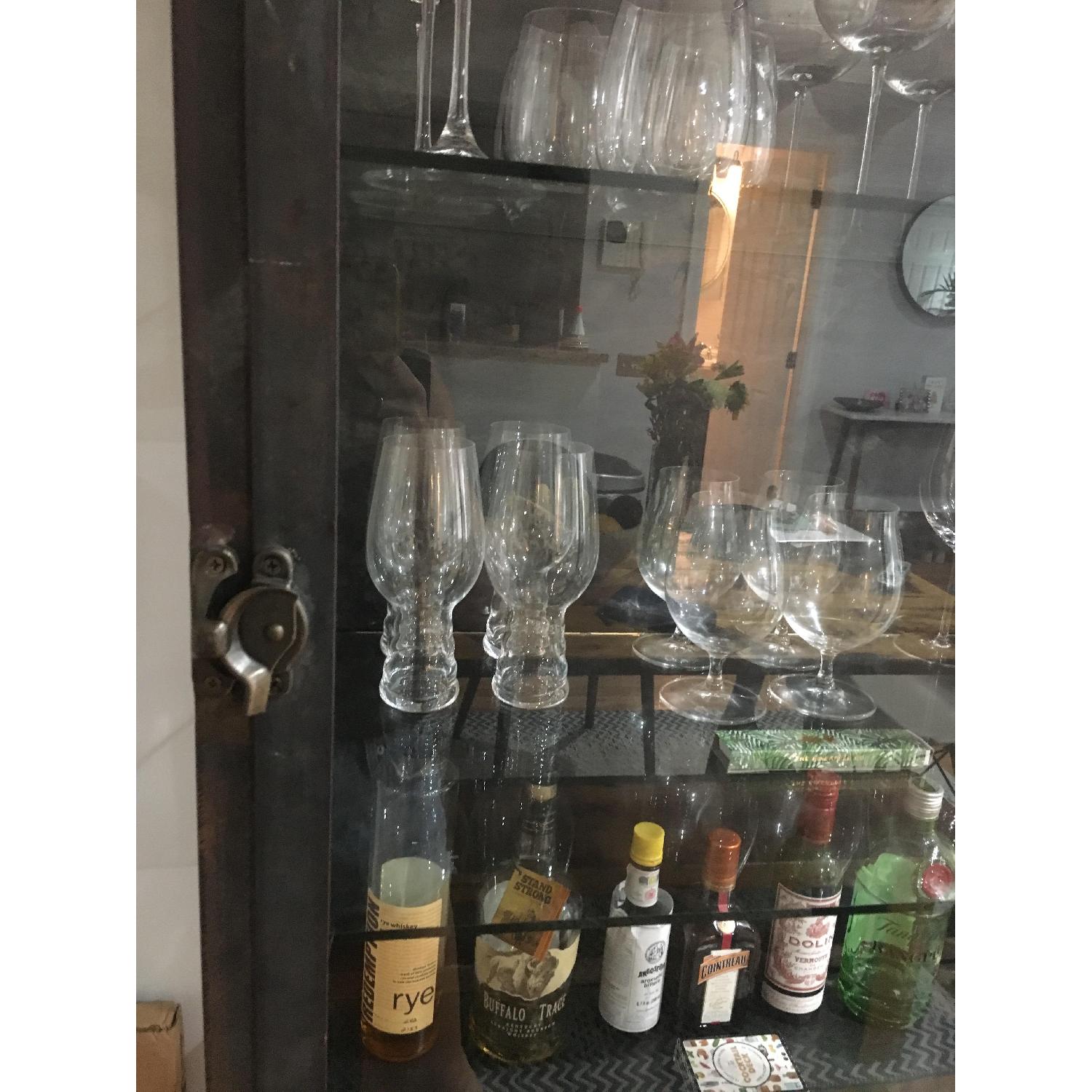 Vintage Bar Cabinet w/ Shelving Unit - image-3