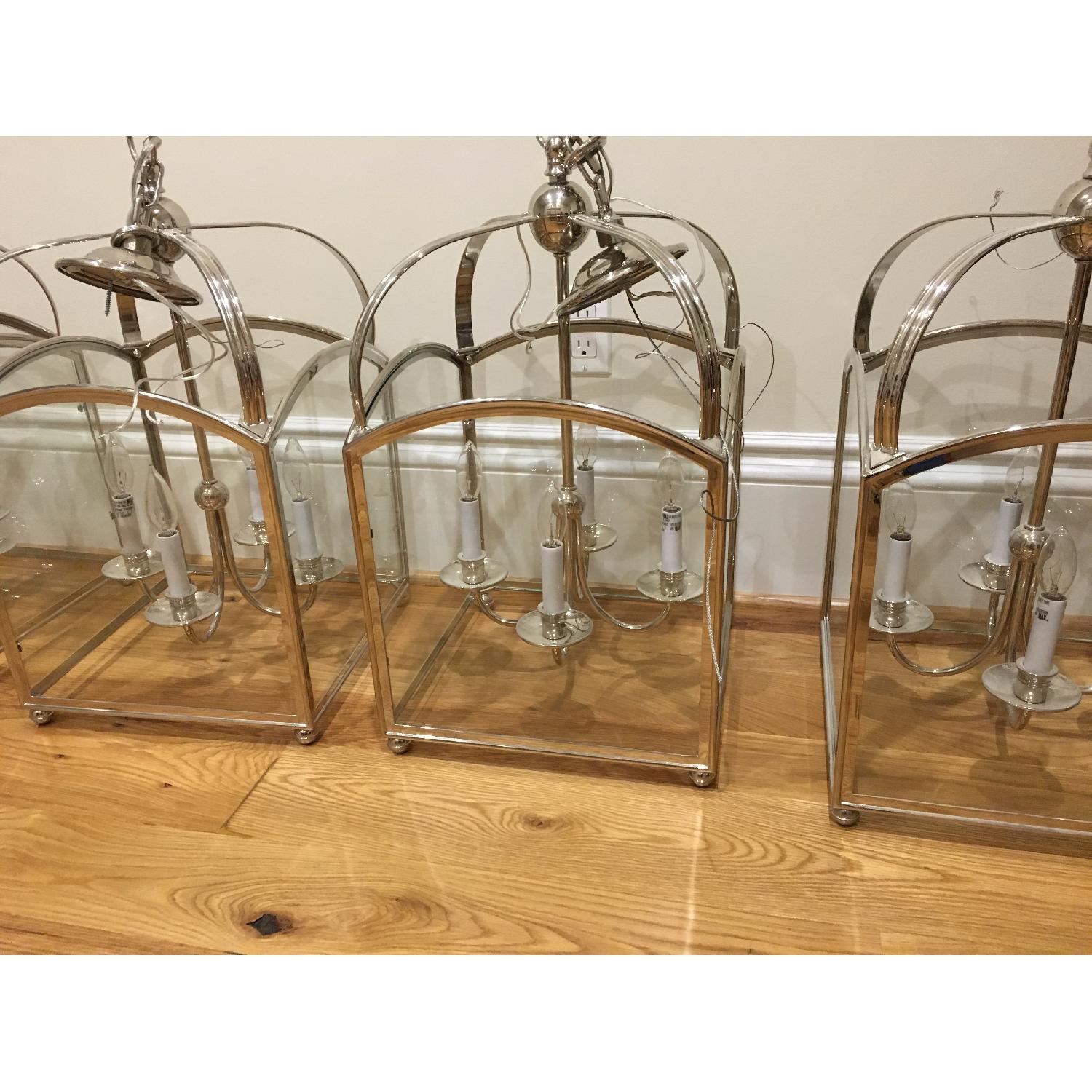 Visual Comfort E. F. Chapman Arch Top 4 Light Polished Nickel Foyer Pendant Ceiling Lights - image-2