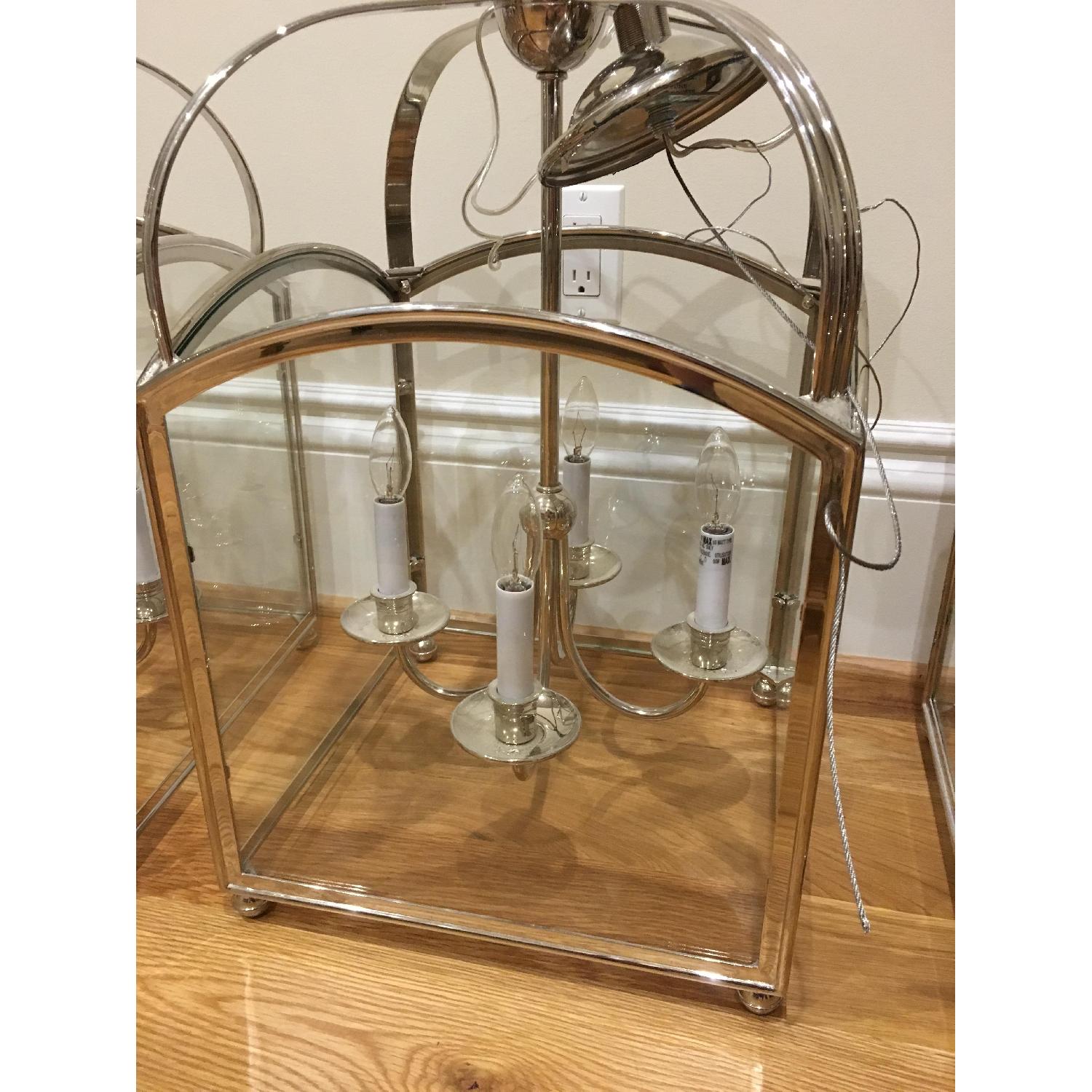 Visual Comfort E. F. Chapman Arch Top 4 Light Polished Nickel Foyer Pendant Ceiling Lights - image-3