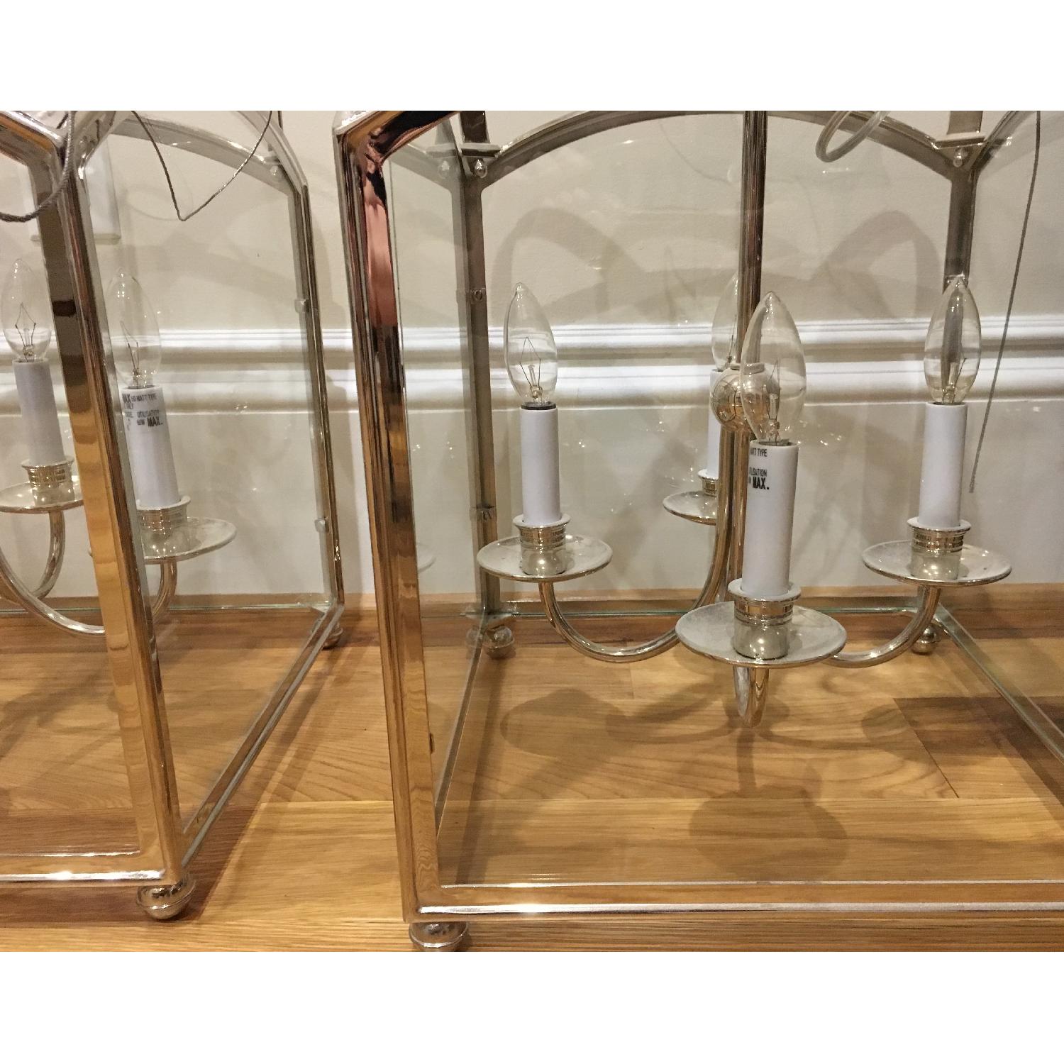 Visual Comfort E. F. Chapman Arch Top 4 Light Polished Nickel Foyer Pendant Ceiling Lights - image-4