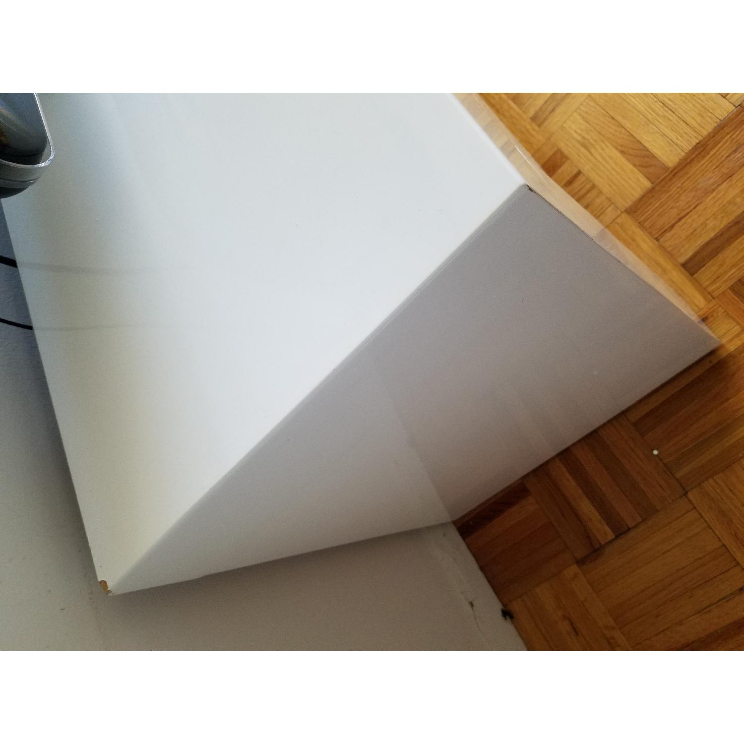 Custom Made 3 Drawer Media Console in White Glossy Finish - image-4