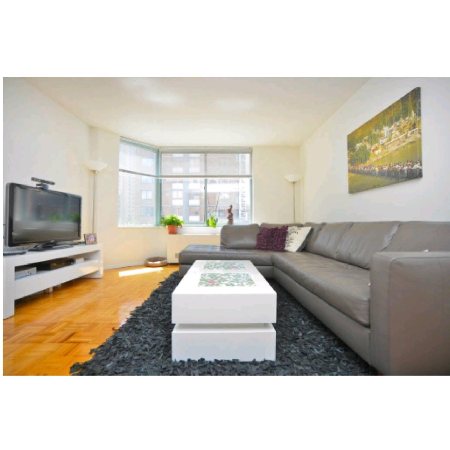Custom Made 3 Drawer Media Console in White Glossy Finish - image-5