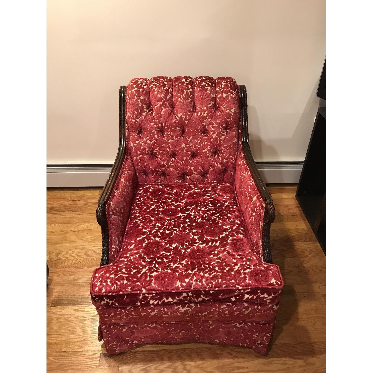 Vintage Brocade Armchair - image-1