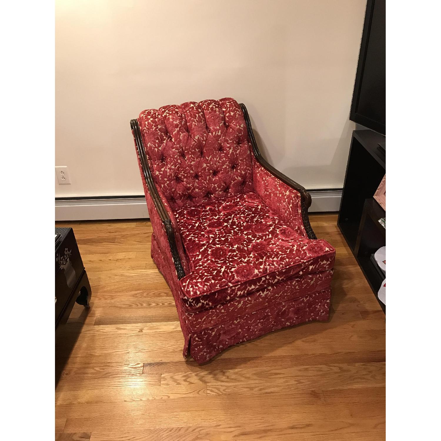 Vintage Brocade Armchair - image-5