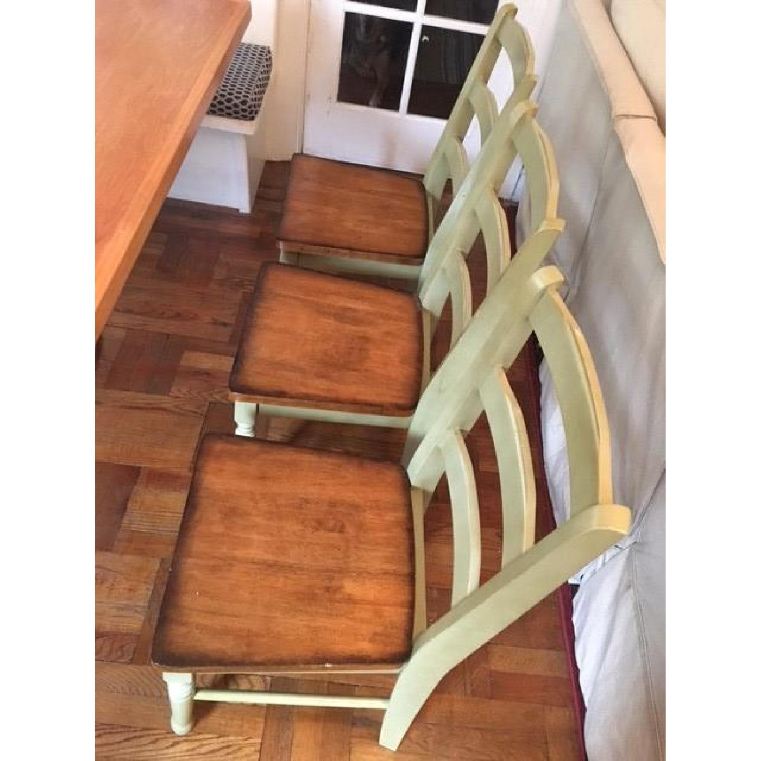 Target Mulberry Two Tone Distressed Table w/ 6 Dining Chairs - image-3