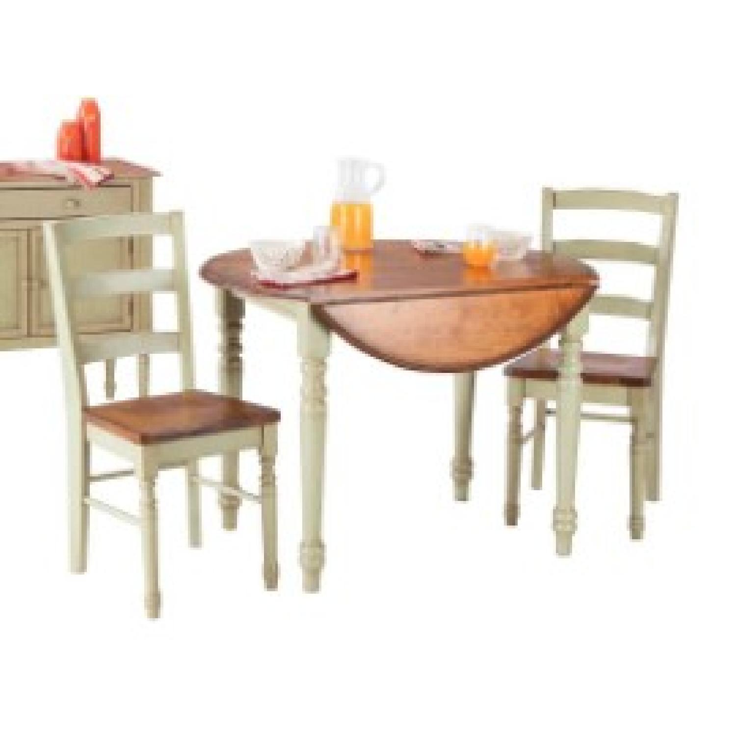 Target Mulberry Two Tone Distressed Table w/ 6 Dining Chairs - image-5