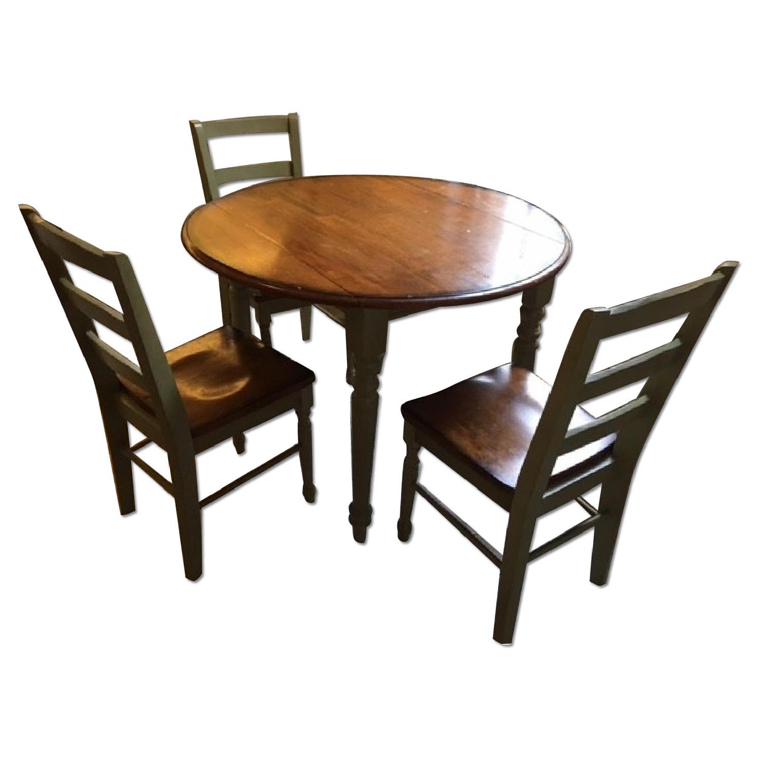 Target Mulberry Two Tone Distressed Table w/ 6 Dining Chairs - image-0