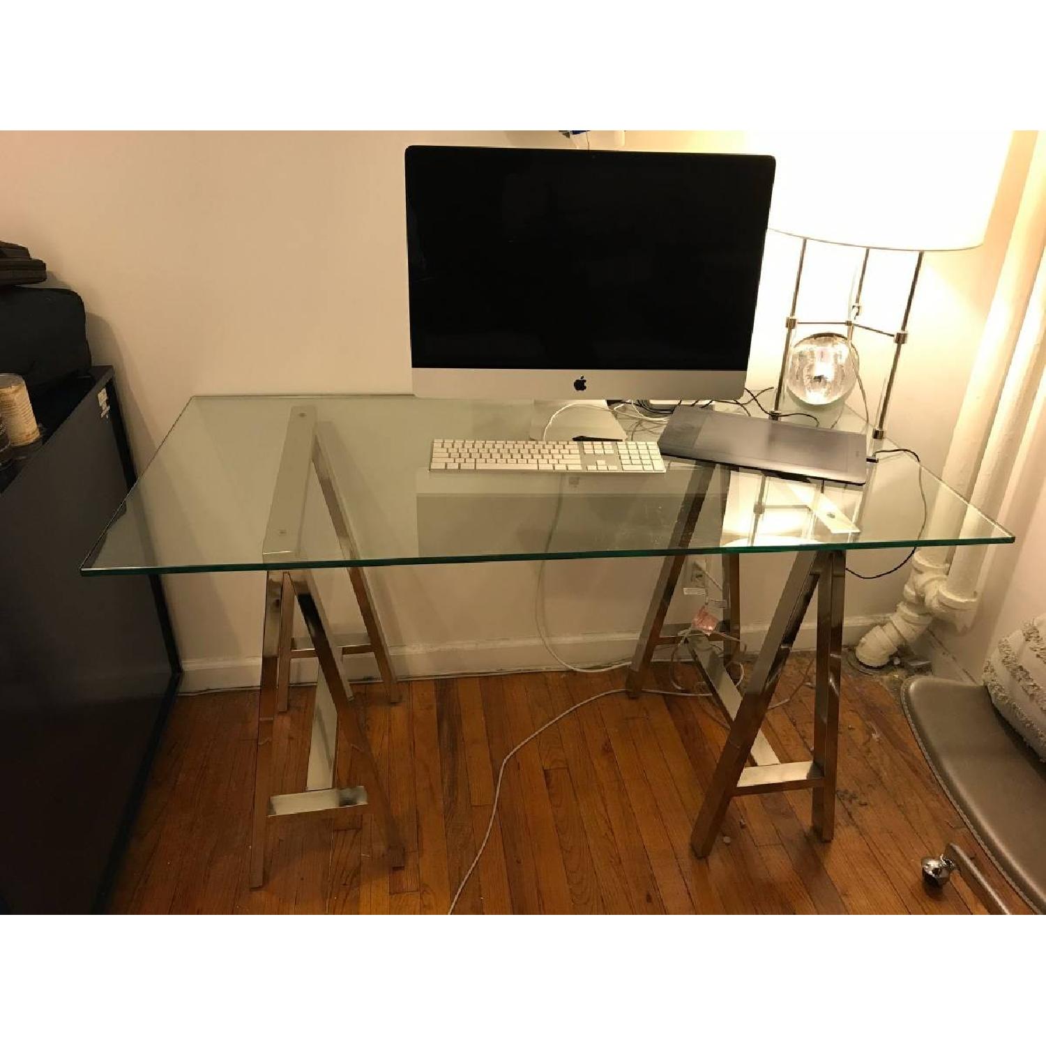 West Elm Cross Base Desk - image-1