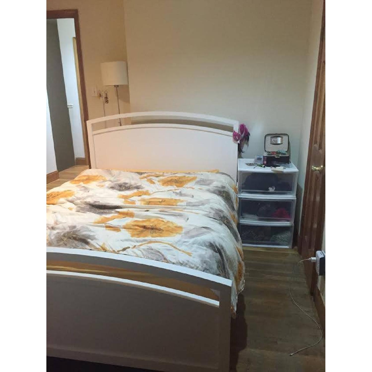 Crate & Barrel Queen Size Arch Bed Frame AptDeco