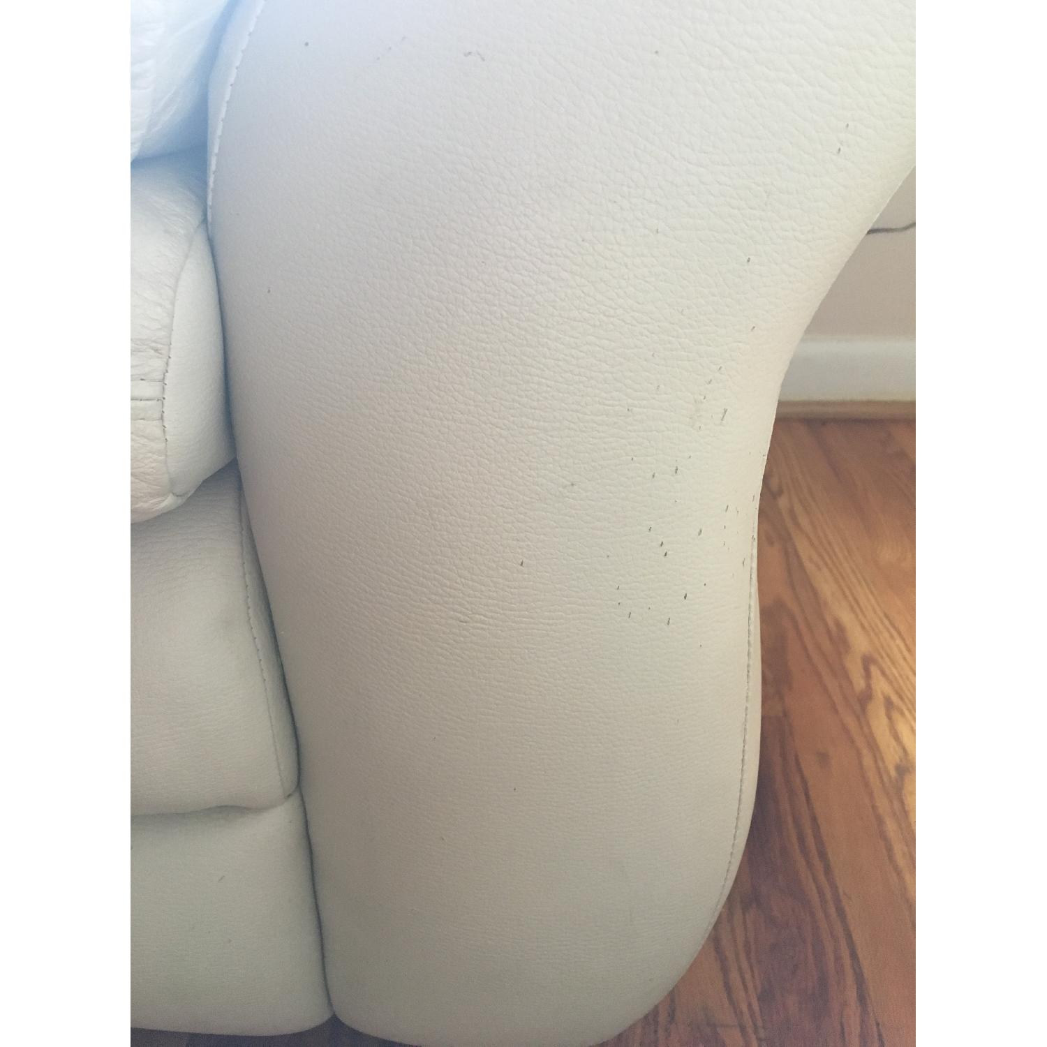 Beige Leather Loveseat - image-4
