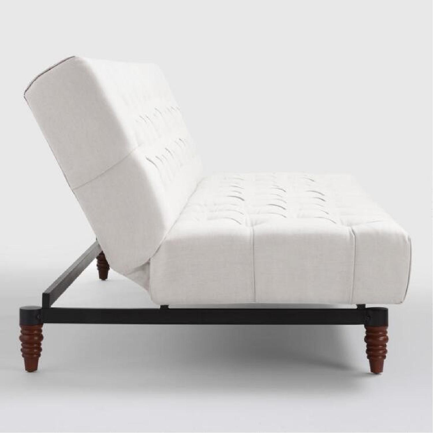 World Market Ivory Kathrynn Convertible Sofa - image-1
