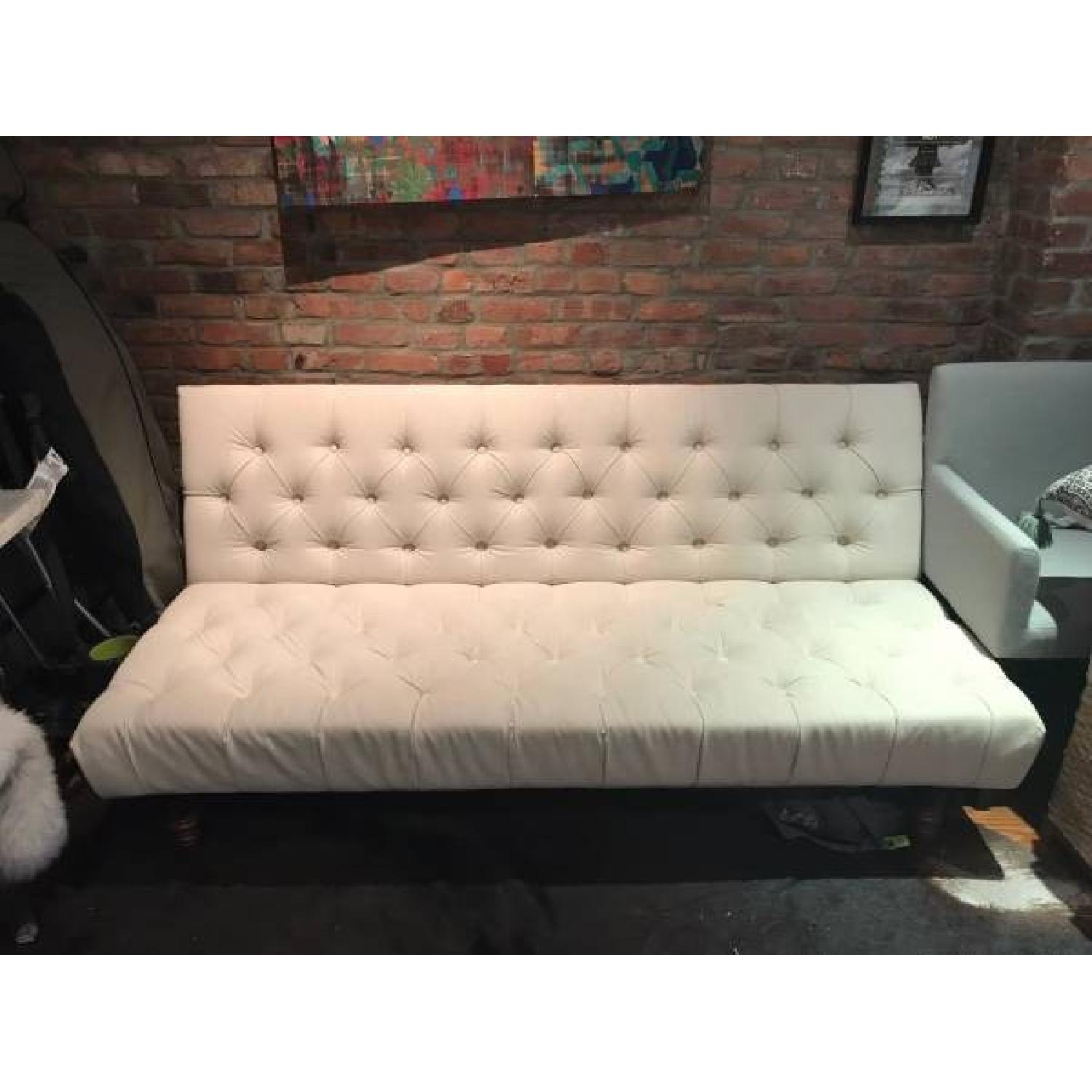 World Market Ivory Kathrynn Convertible Sofa - image-2