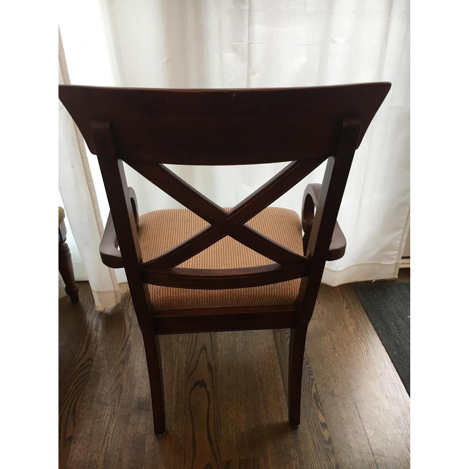 Macy's Extendable Walnut Dining Table w/ 6 Chairs - image-9
