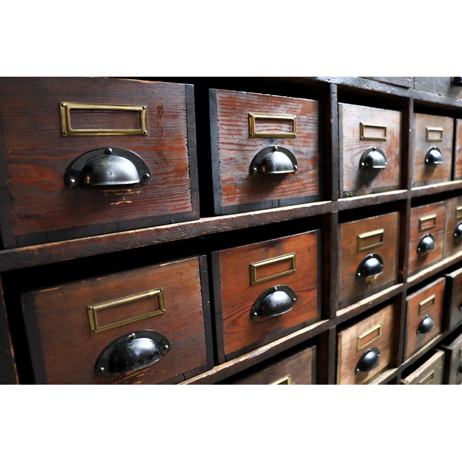 Vintage Large Danish Pine Apothecary - image-3