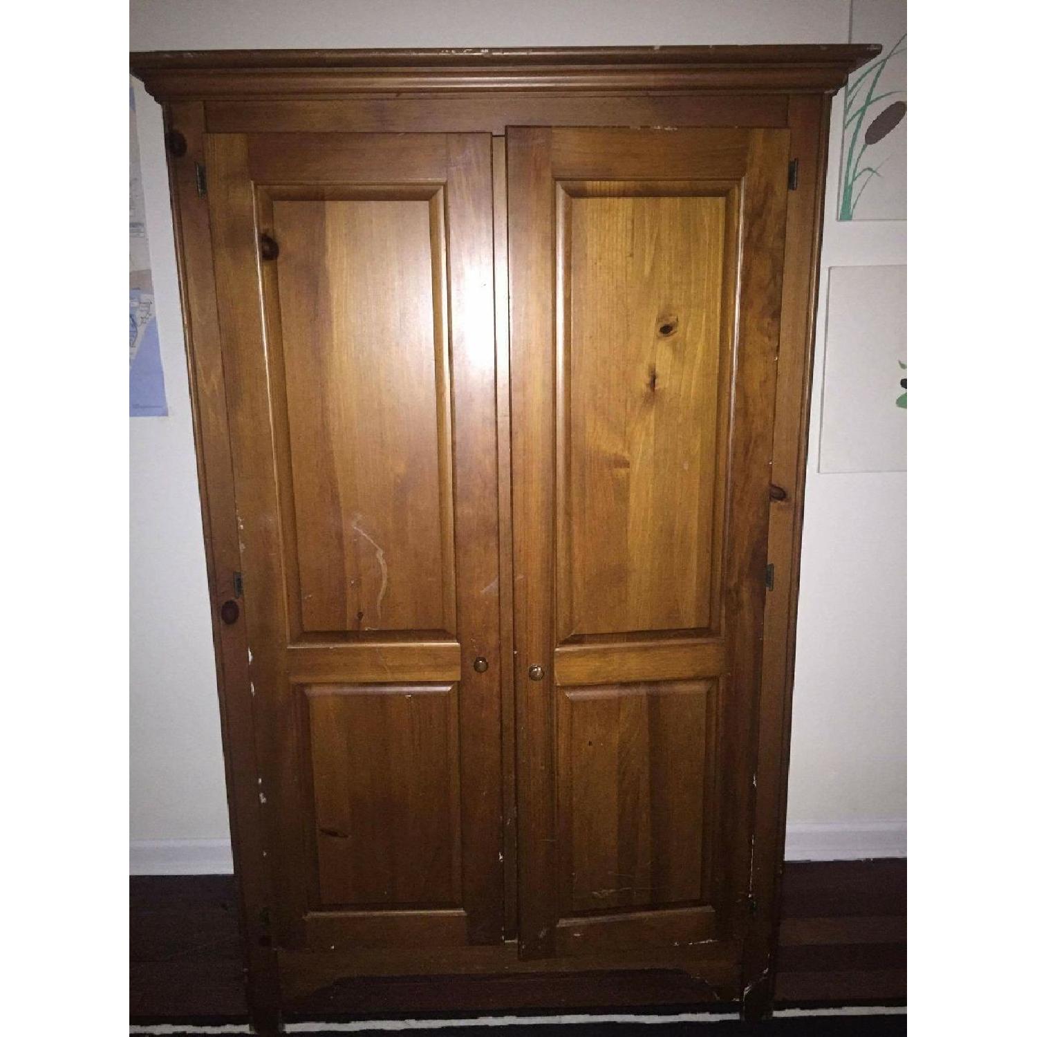 Yield House Shaker Pine Entertainment Armoire - image-1