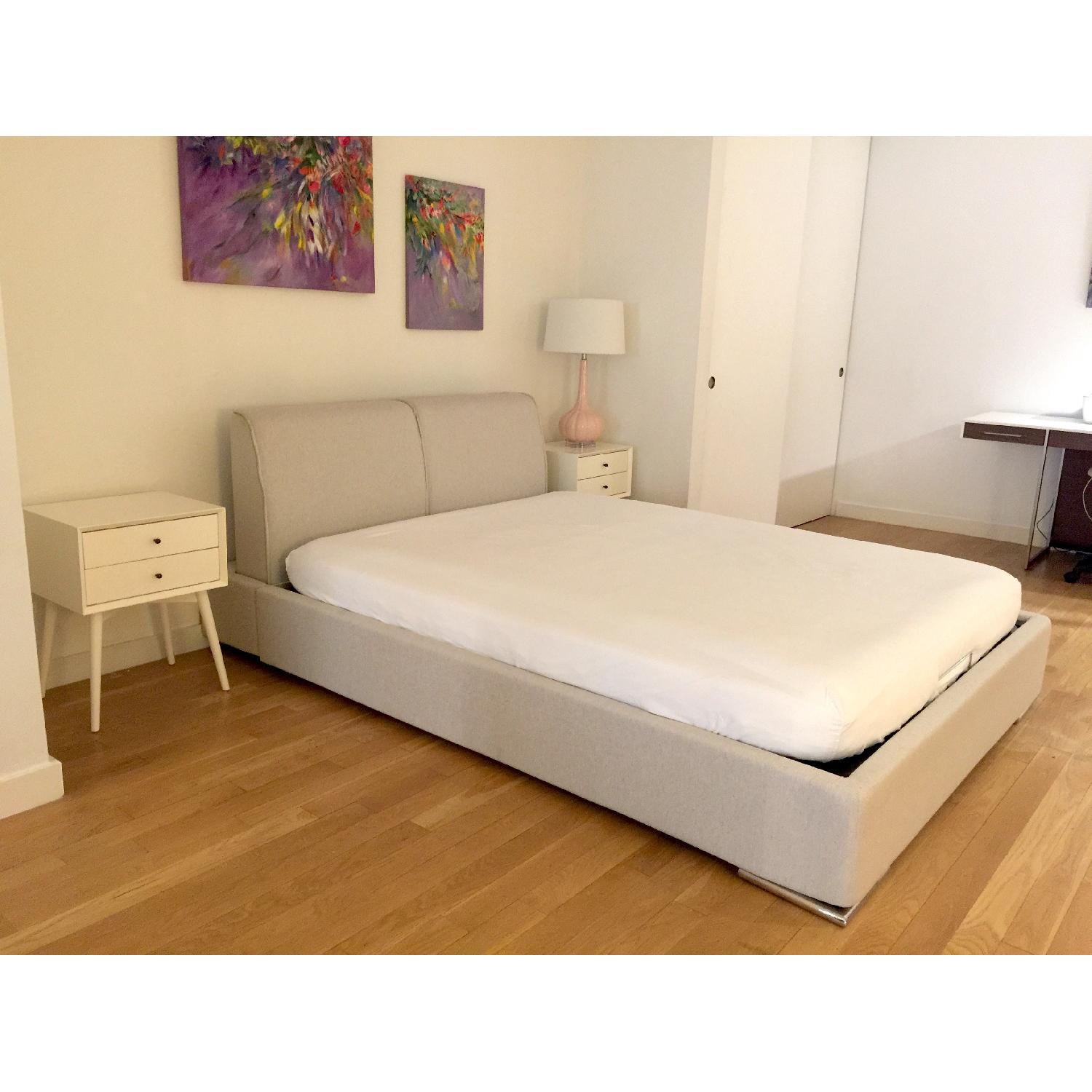Calligaris Alameda Platform Bed w/ Storage & Soft Headboard - image-2