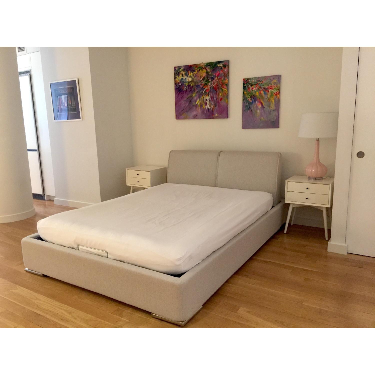 Calligaris Alameda Platform Bed w/ Storage & Soft Headboard - image-3