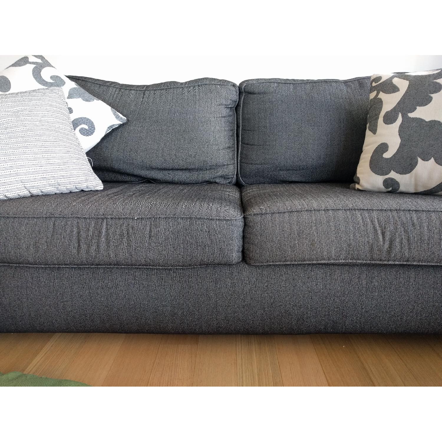 Levin's Furniture Gray Couch w/ 4 Pillows - image-2