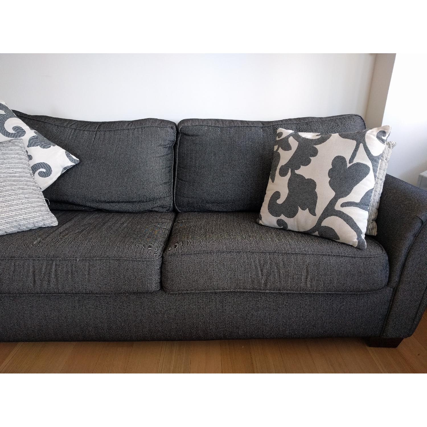 Levin's Furniture Gray Couch w/ 4 Pillows - image-3