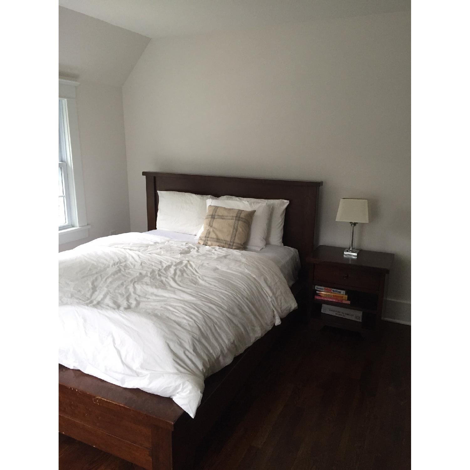 Pottery Barn Sumatra Queen Bed Frame + End Tables - image-2