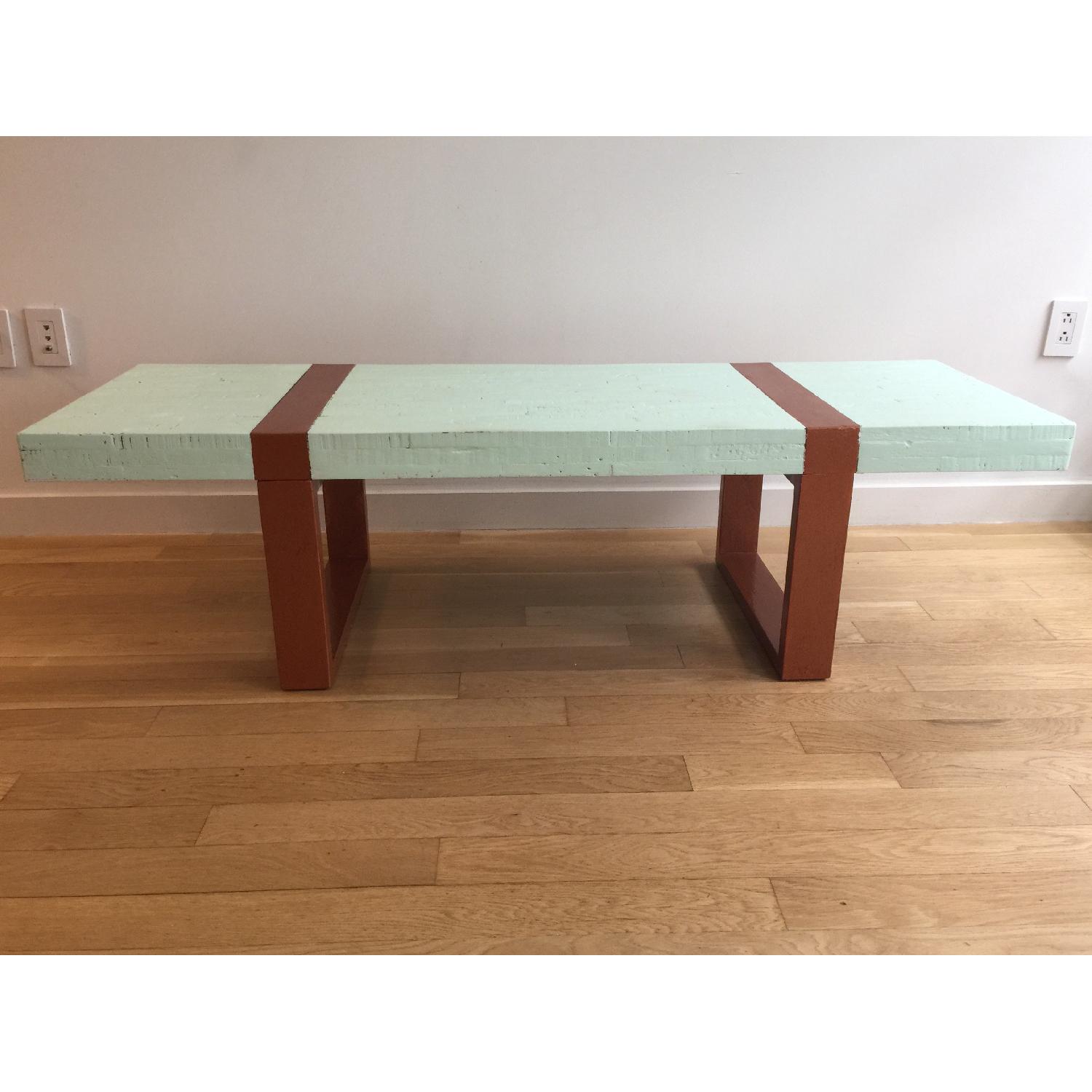 Crate & Barrel Seguro Rectangular Painted Coffee Table - image-2