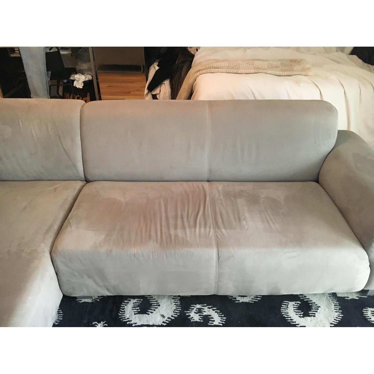 Dania Furniture Microsuede Sectional Sofa - image-6