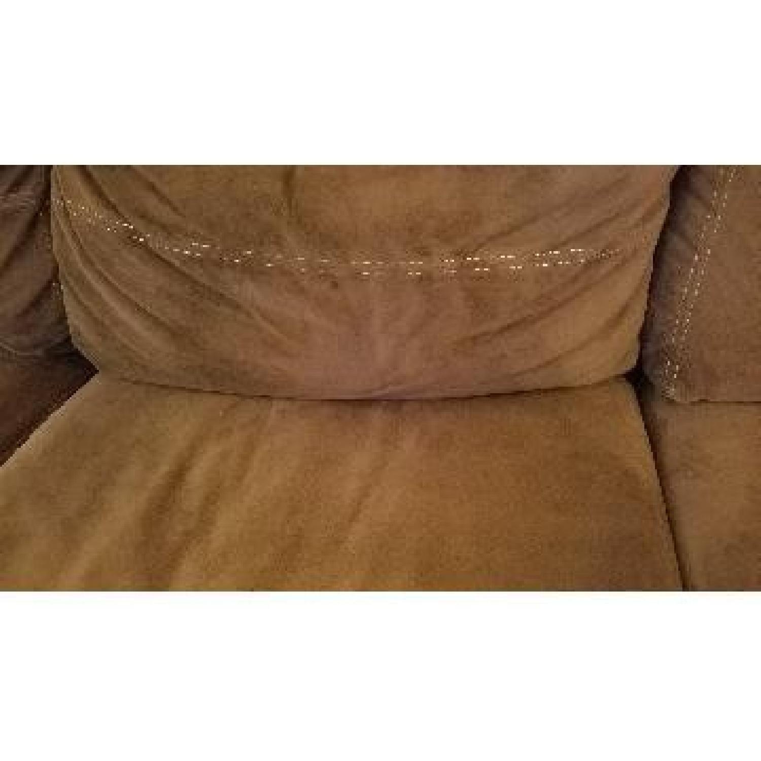 Ashley's Brown 3 Piece Fabric Sectional Sofa - image-1