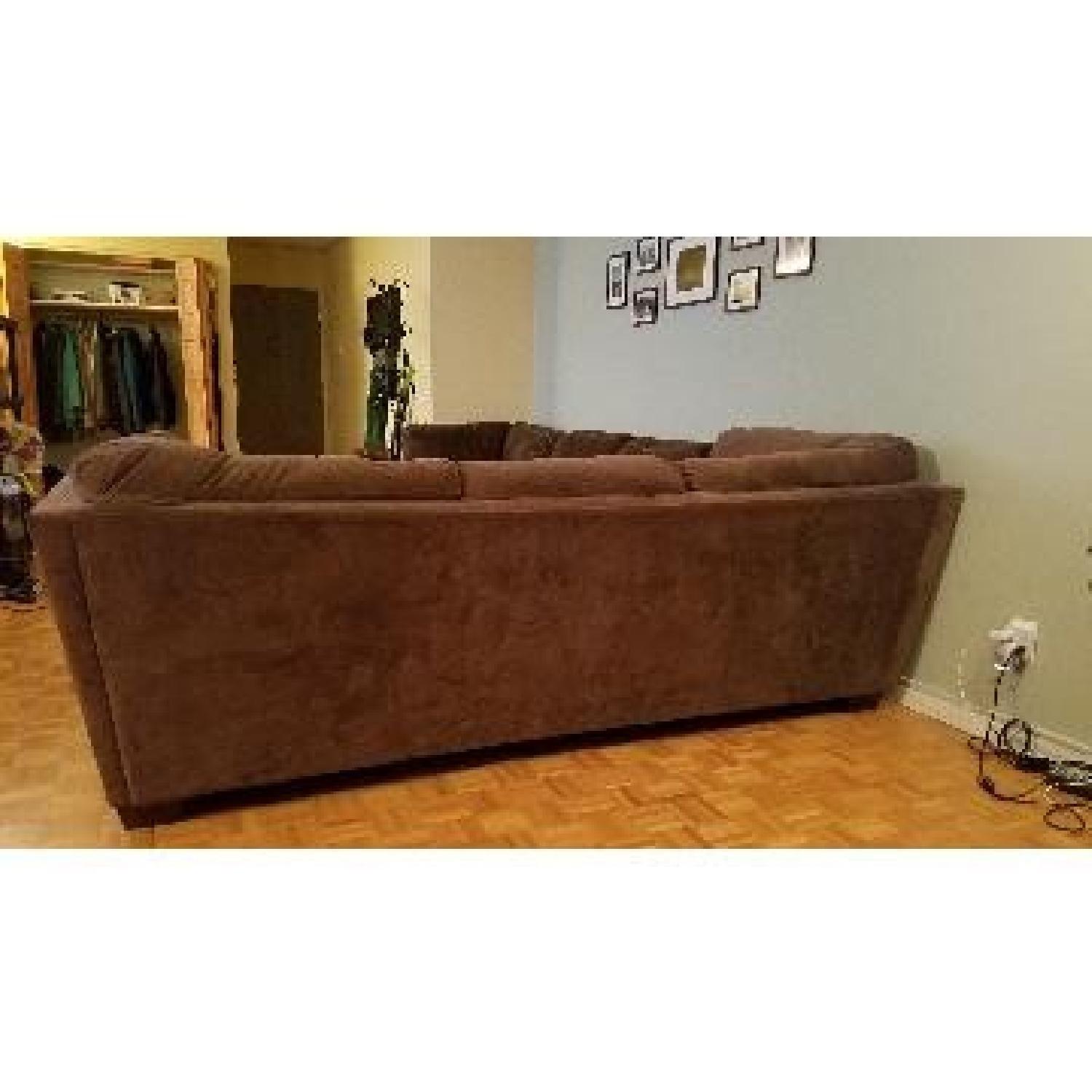Ashley's Brown 3 Piece Fabric Sectional Sofa - image-3