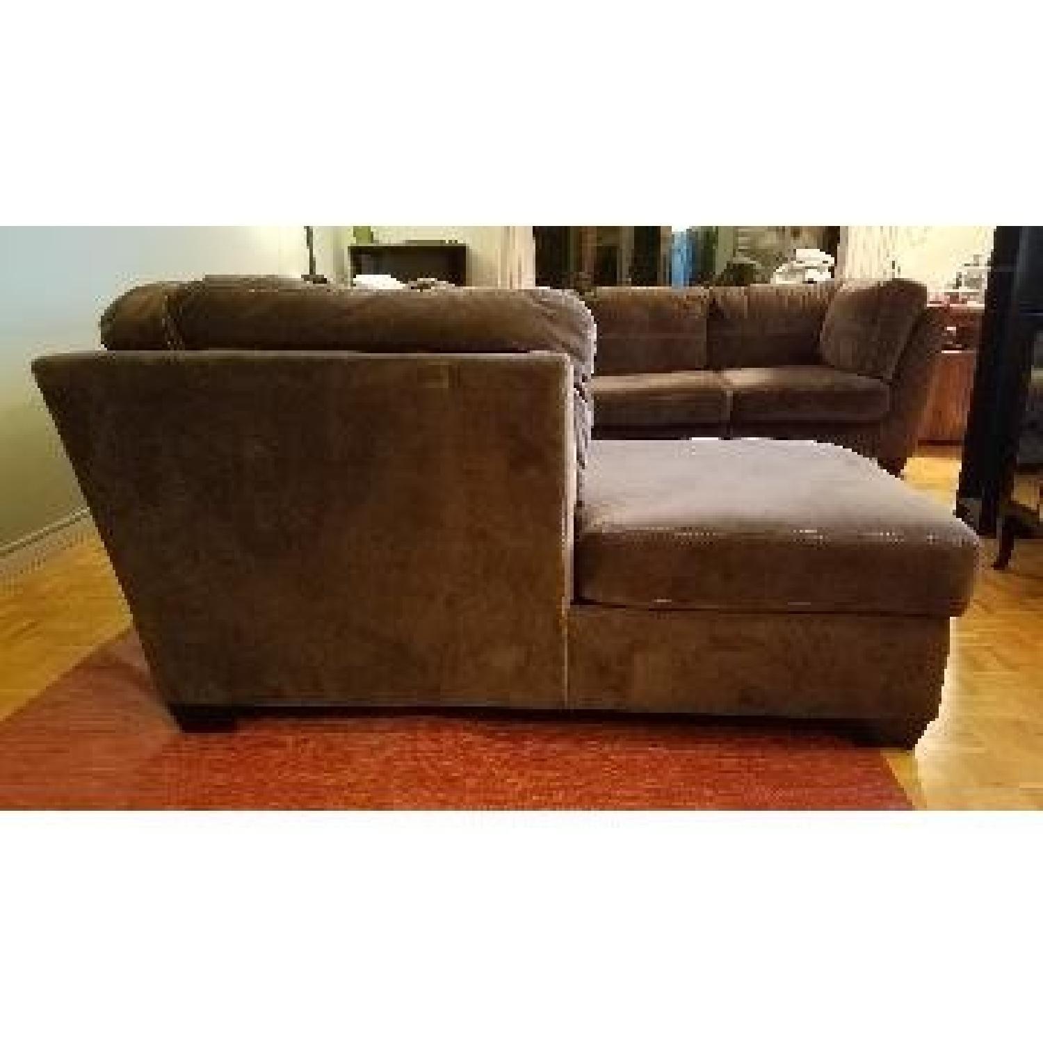 Ashley's Brown 3 Piece Fabric Sectional Sofa - image-4