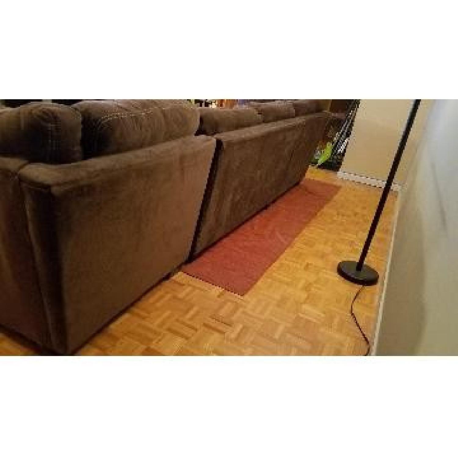 Ashley's Brown 3 Piece Fabric Sectional Sofa - image-8