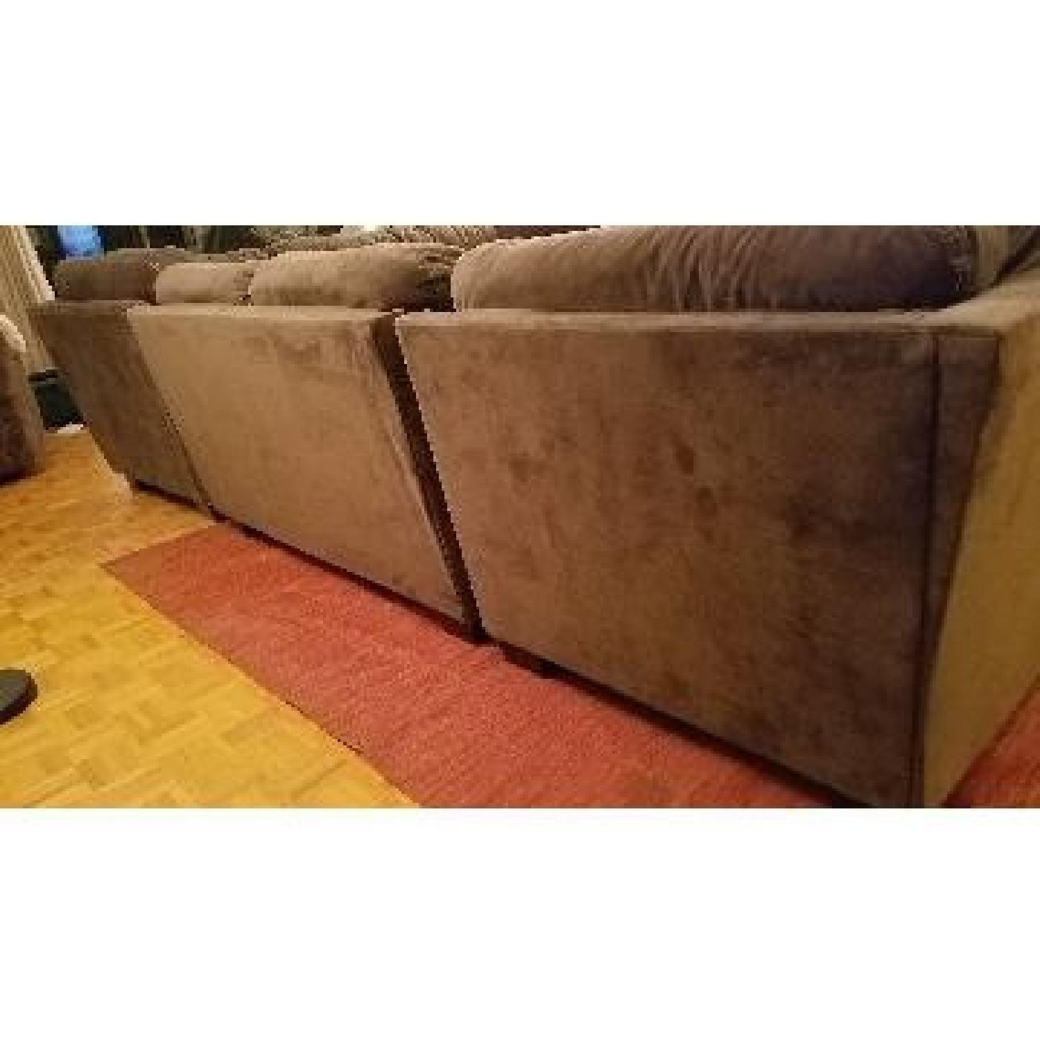 Ashley's Brown 3 Piece Fabric Sectional Sofa - image-9