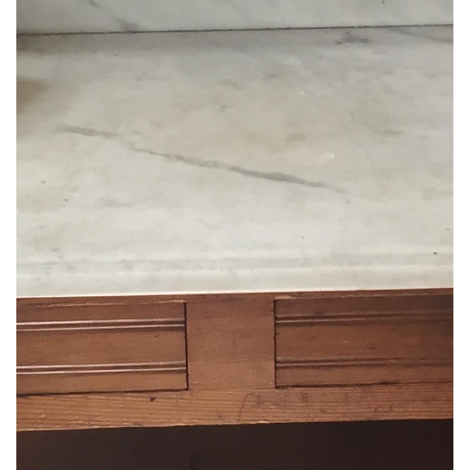 Antique Marble Kitchen Table - image-2